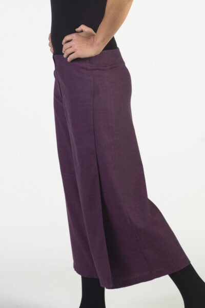 Aubergine Zip Culotte