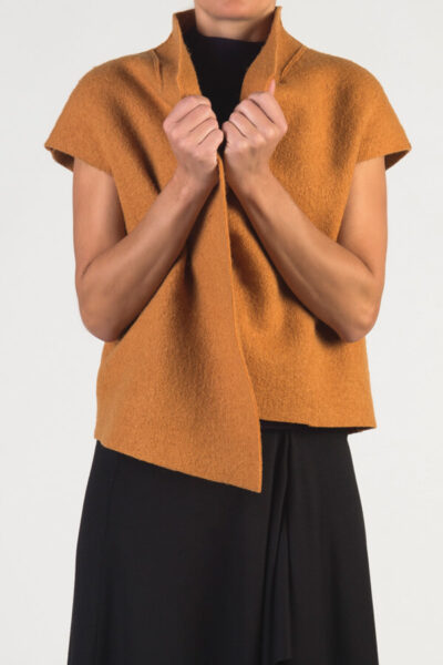 Boiled Wool Crop Vest